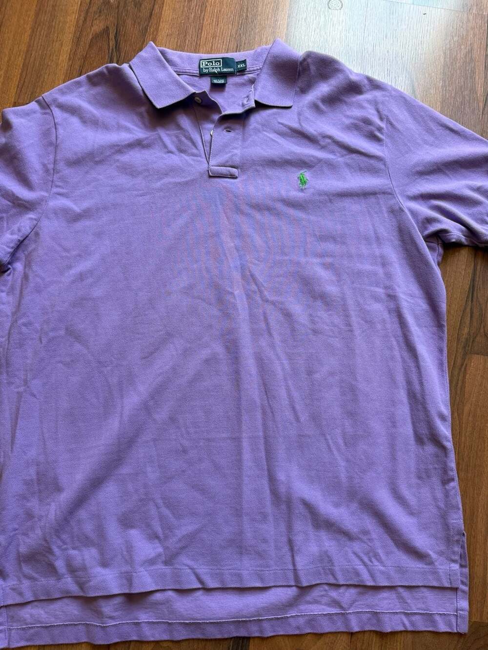 Polo Ralph Lauren Classic Fit Cotton Pique Polo Shirt Purple with Green Pony Log